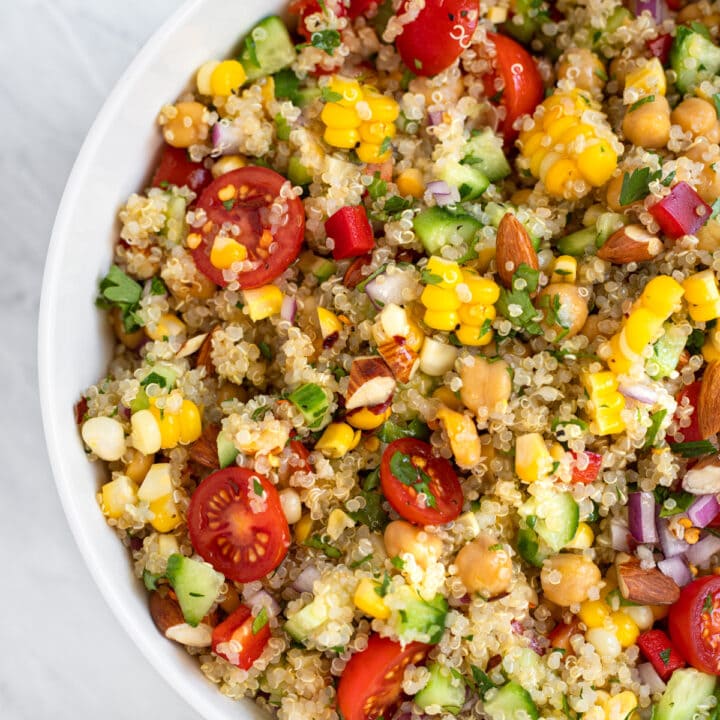 Tasty Quinoa Salad with Chickpeas (vegan + gf) - simply ceecee