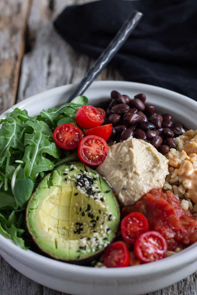 Vegan Buddha Bowl with Guacamole