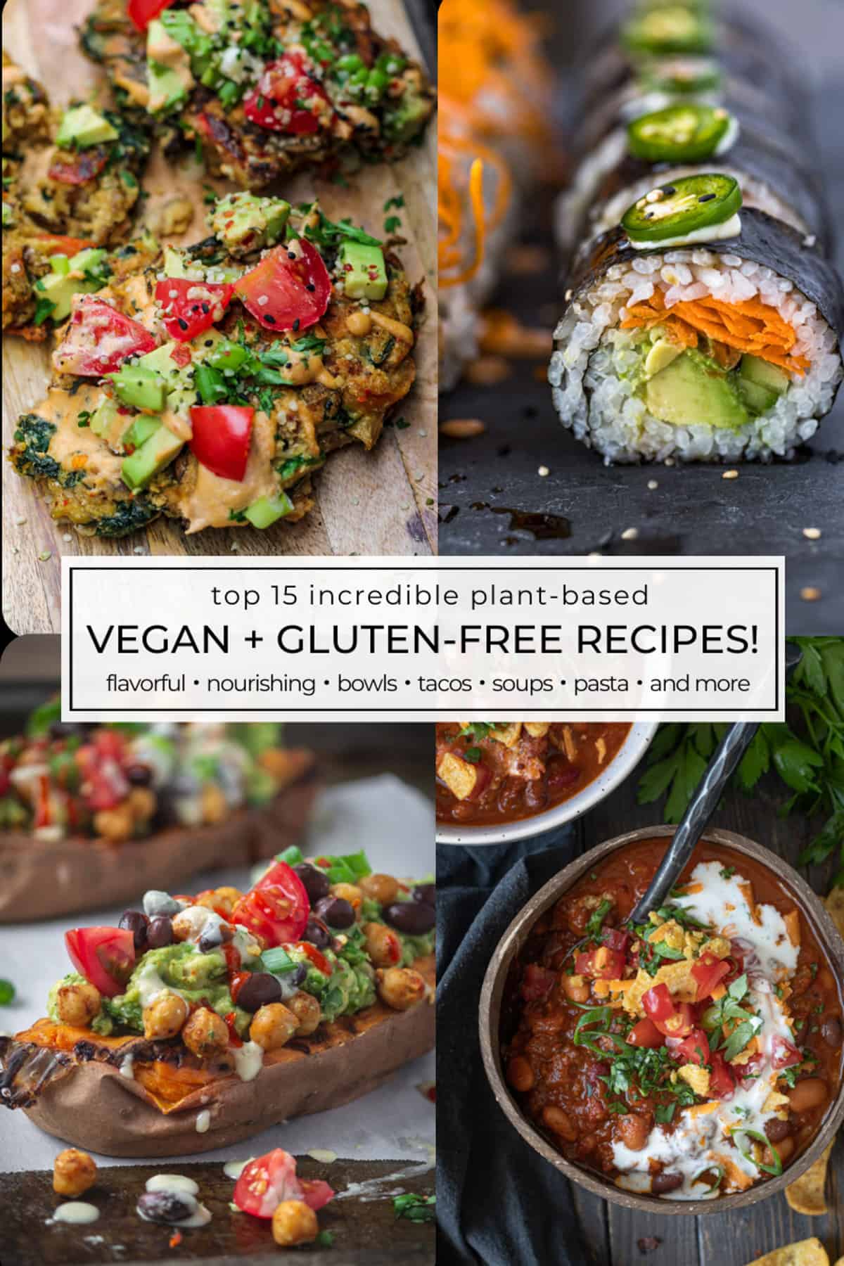 Vegan gluten-free recipe roundup cover page.