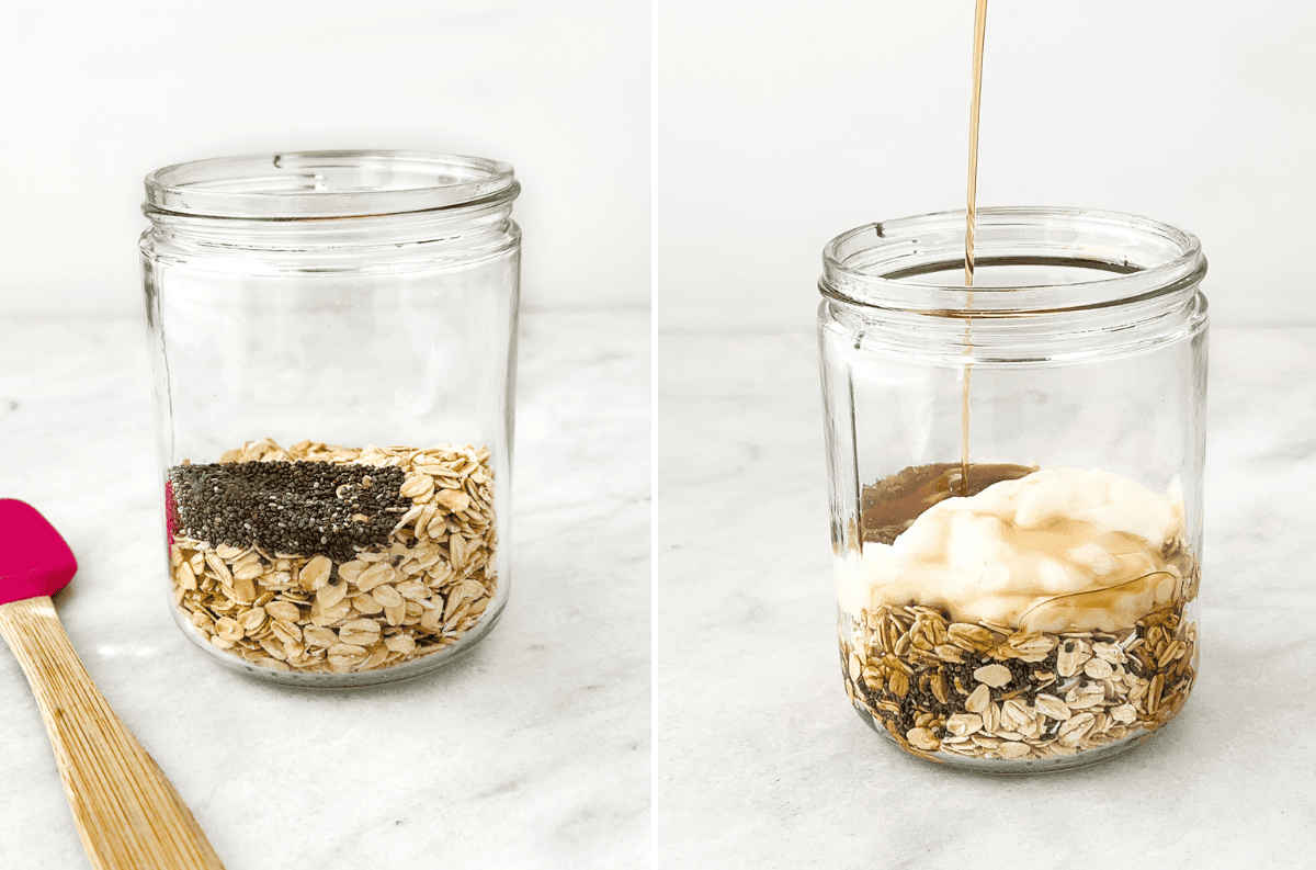 First steps for making an easy overnight oats recipe.